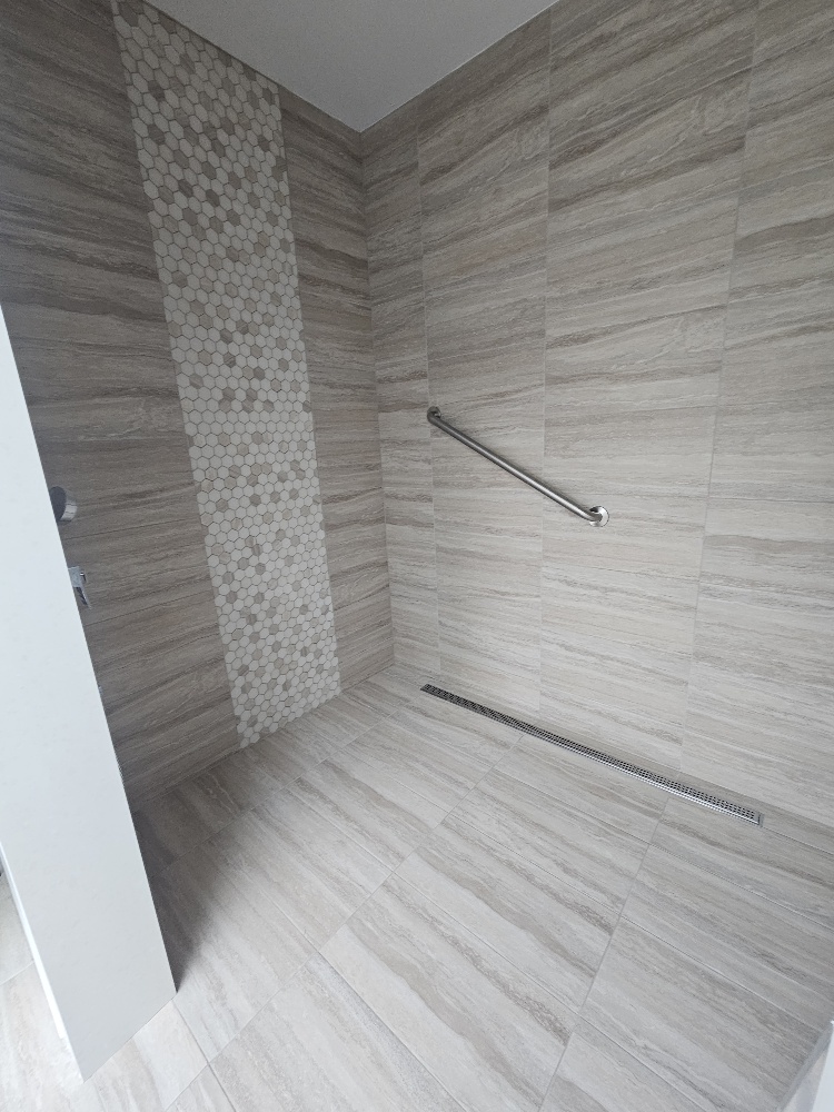 Barrier-Free Walk-In Shower Installation
